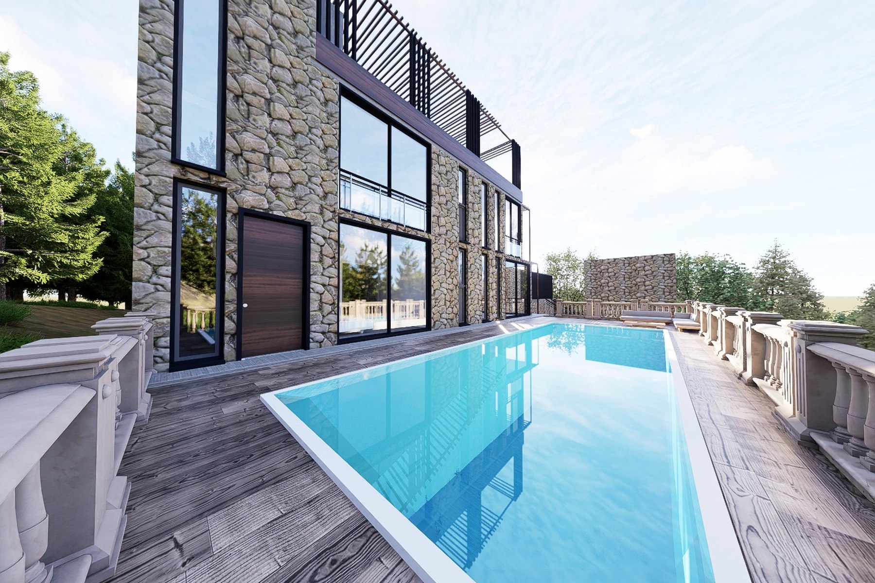 Private pool beside Hexliv villa