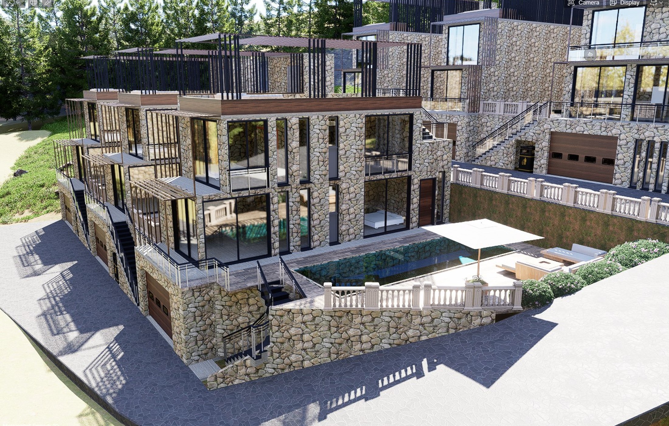 Hexliv villa with pool and Mediterranean architectural design