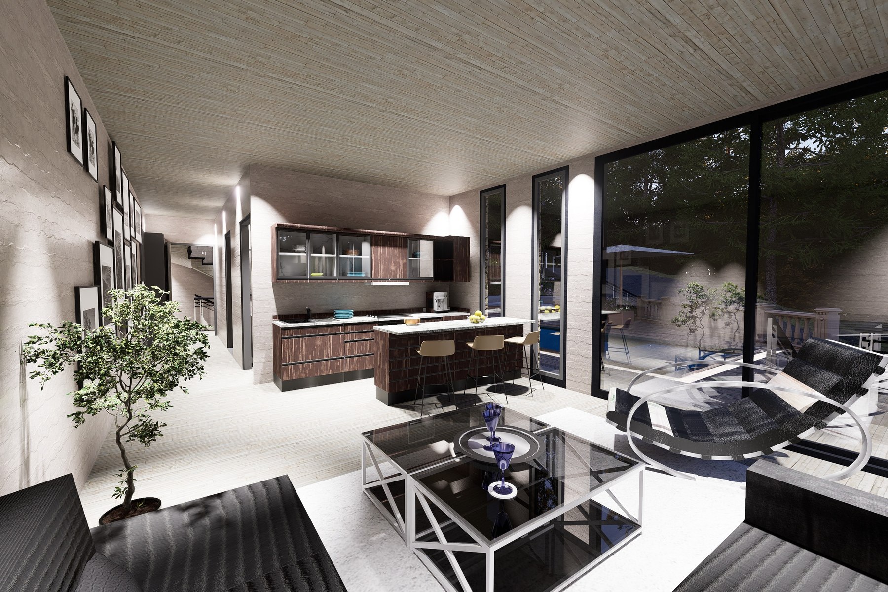 Modern smart home interior