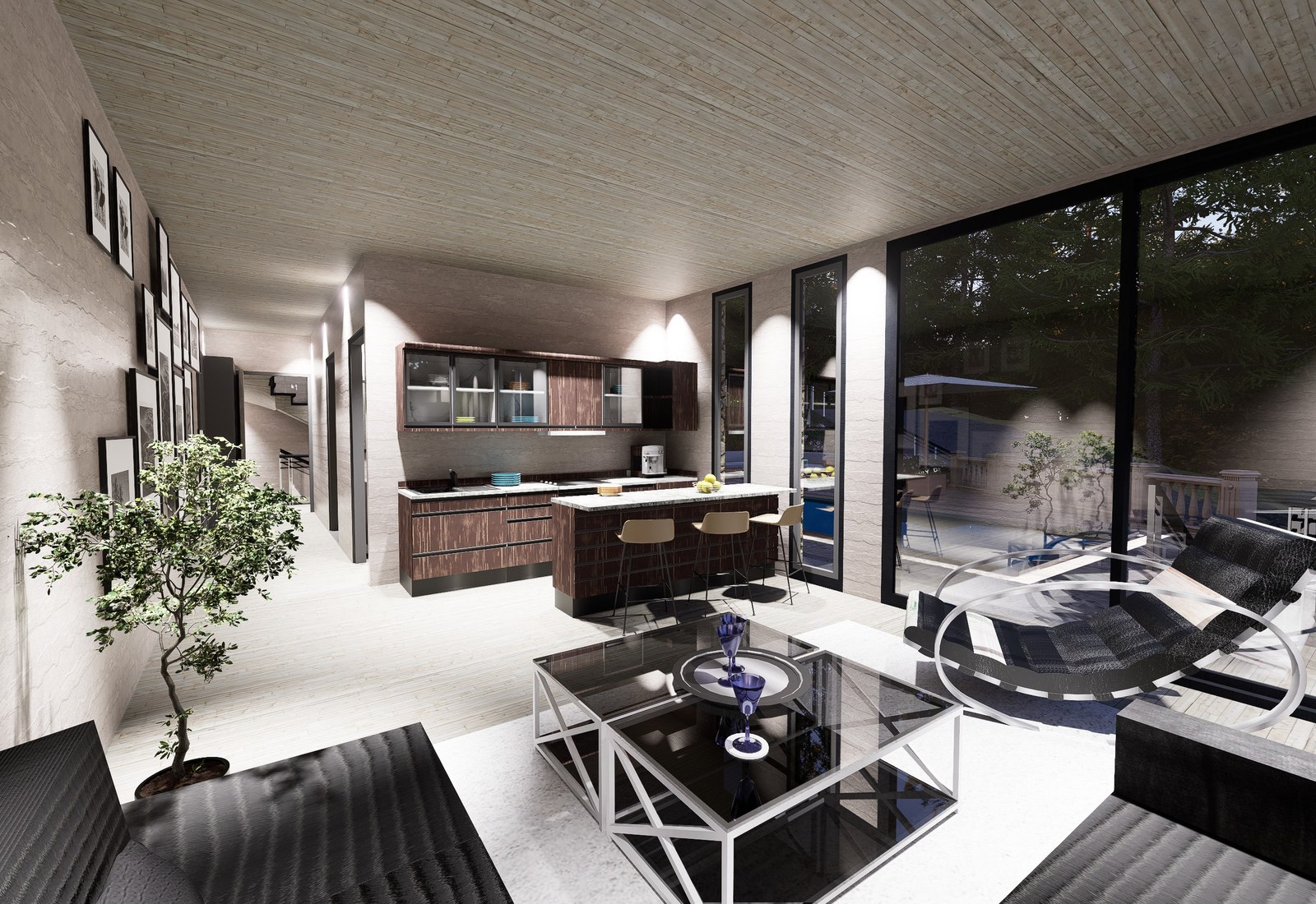 Open living room concept