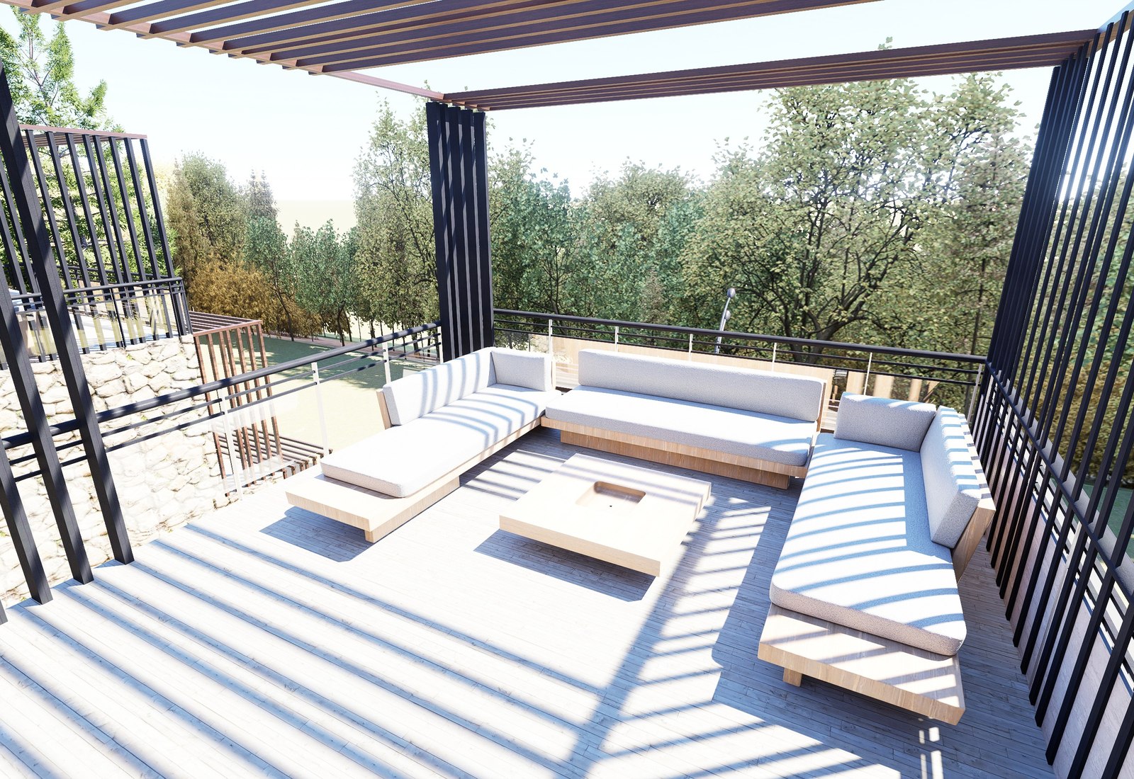 Rooftop terrace lounge