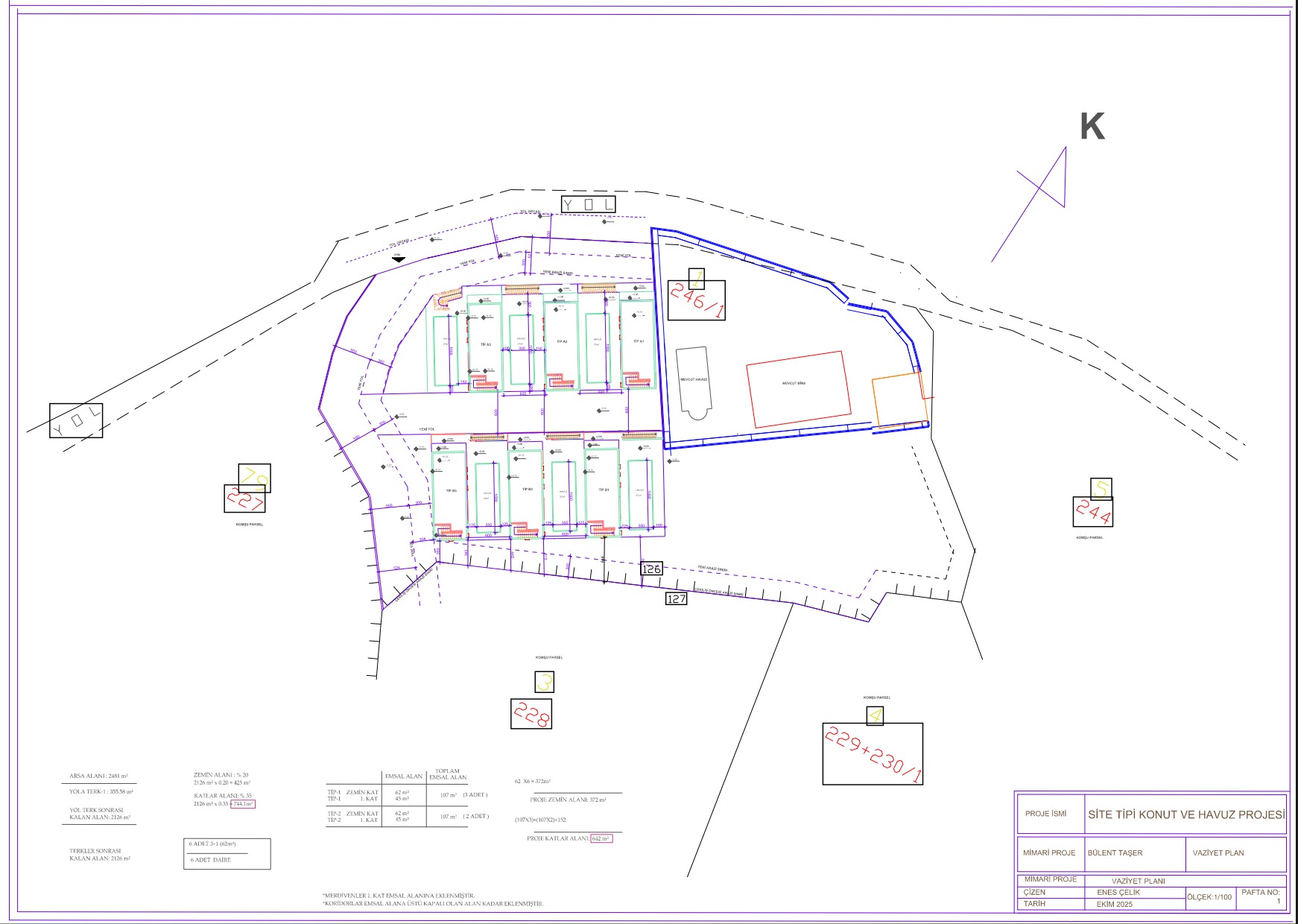 Hexliv Villas site plan drawing
