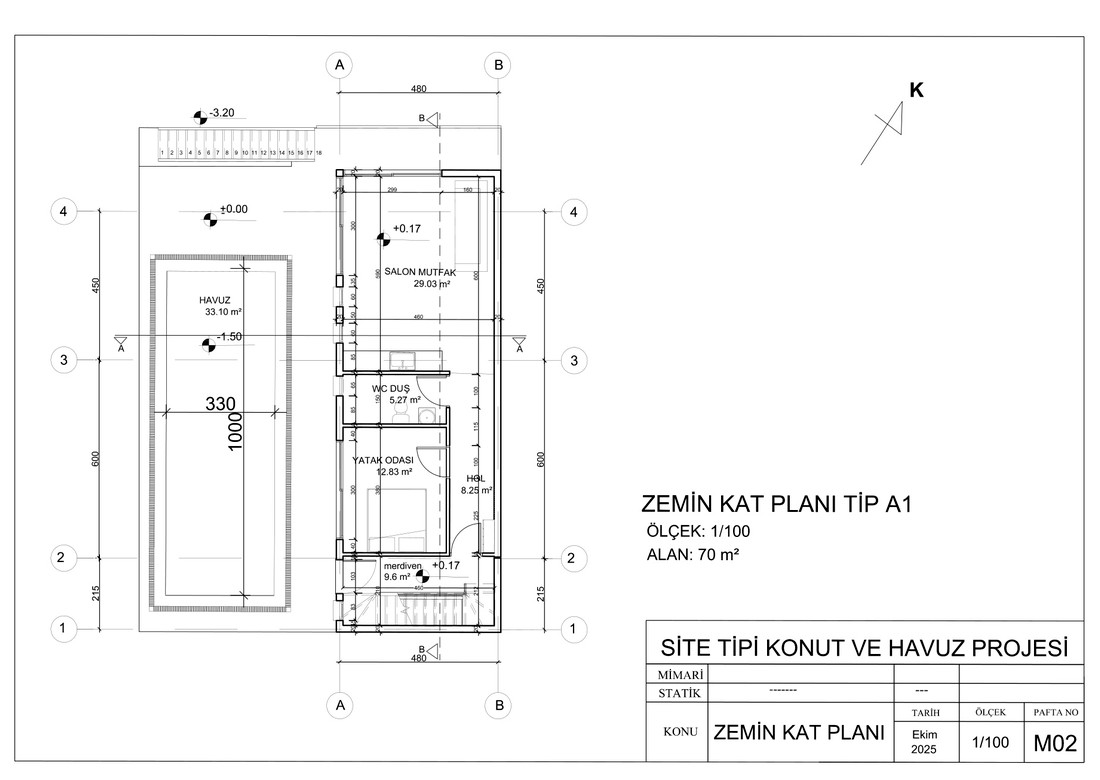 Villa Type A ground floor plan